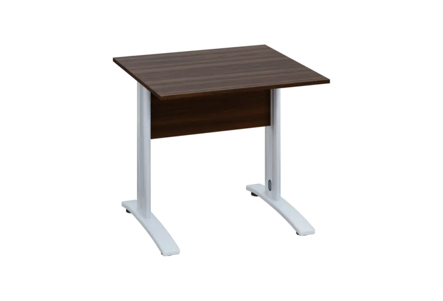 EPK 18 - 8  stůl kancelářský, kovová podnož bílá, deska 18 mm, široký 800 mm, ořech královský